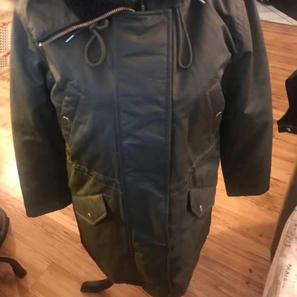 New J Crew green rain and winter coat - Picture 2 of 9